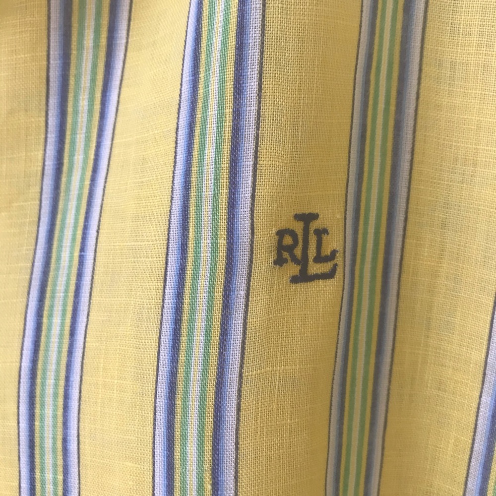 Lauren Ralph Lauren Linen Striped Buttoned Shirt - Picture 4 of 7